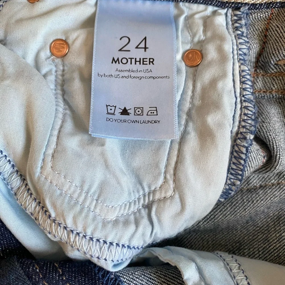 Mother Jeans Insider Crop Step Fray Speed Racer size 24 - Picture 10 of 12